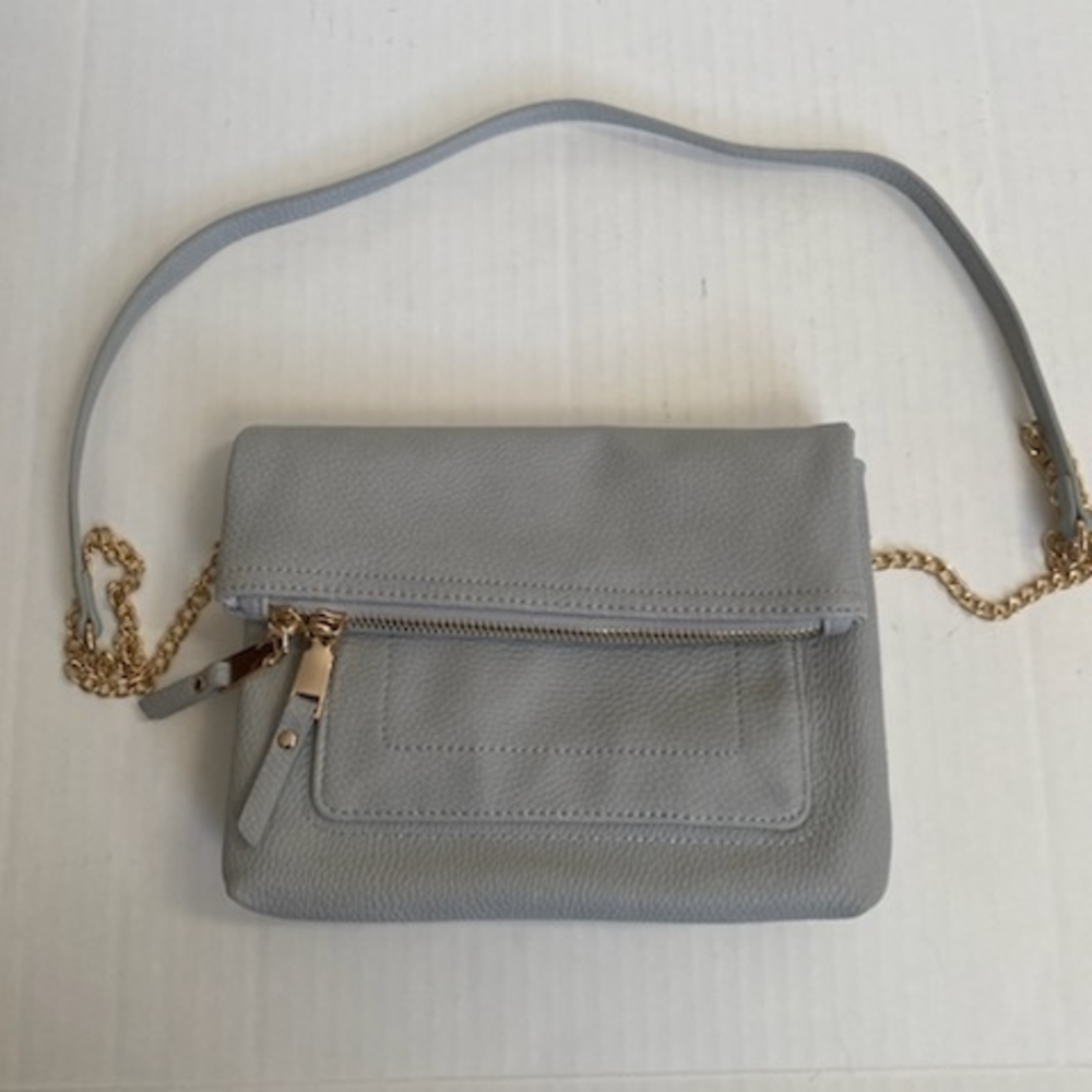 Mystique boutique Elegant Gray Leather Crossbody Bag